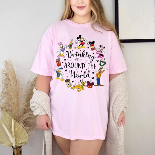 Drinking Around the World Shirt, Disney Drinks Shirt