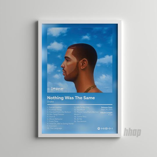 Drake - Nothing Was The Same - Hip Hop Print - Album Cover Poster