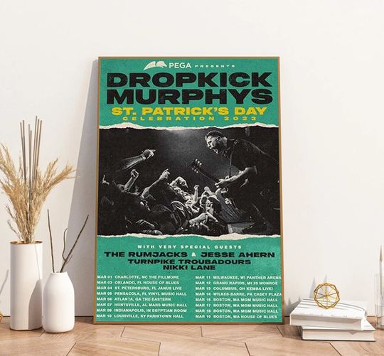 Dropkick Murphys Tour 2023 Poster, Dropkick Murphys Punk Band Print, Music Gift