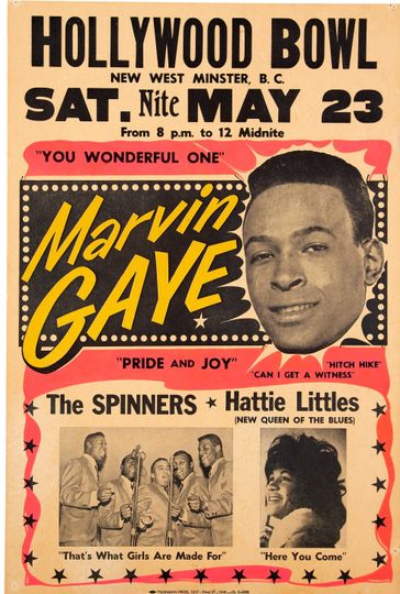 Marvin Gaye at the Hollywood bowl Vintage Concert Poster
