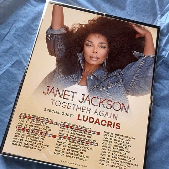 Janet Jackson Together Again Tour 2023 Poster