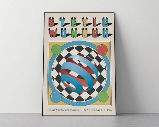 Stevie Wonder Music Poster