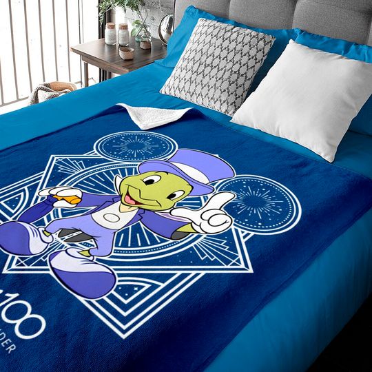 Disney Jiminy Cricket Portrait Baby Blankets, Disney 100 Years of Wonder Baby Blankets
