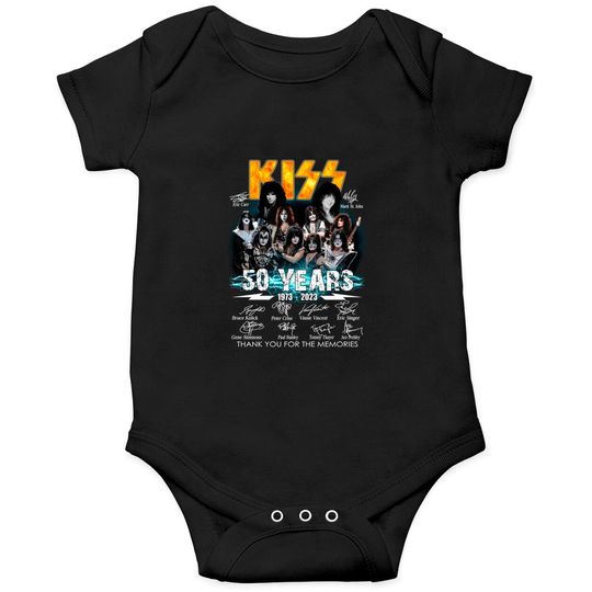 Kiss Band Onesies, Kiss Band 50 Years 1973-2023 Signed Onesies