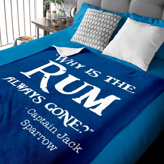 Disney Captain Jack Sparrow Why is the Rum Always Baby Blankets
