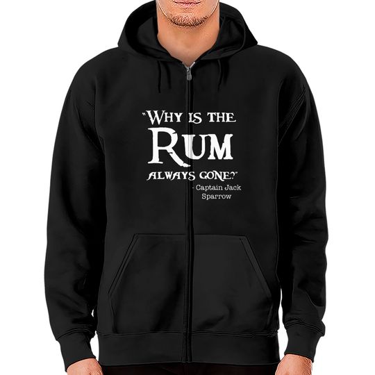 Disney Captain Jack Sparrow Why is the Rum Always Zip Hoodies