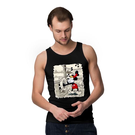 Steamboat Willie Mickey Mouse Tank Tops, 1928 Mickey Mouse Tank Tops, Vintage Mickey Mouse Tank Tops