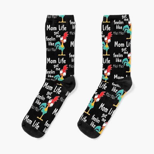 Mom Life Got Me Feelin’ Like Hei Hei – Hei Hei Chicken Socks