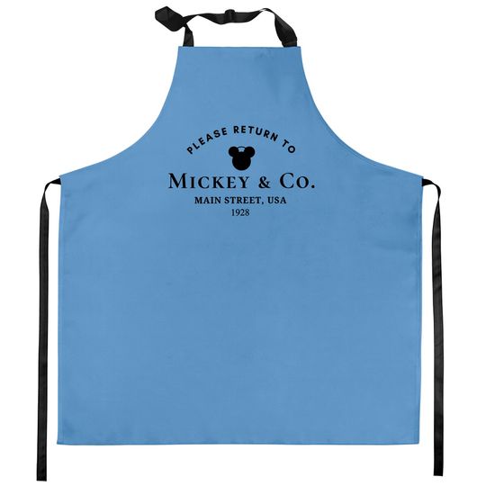 Return to Mickey & Co Unisex Kitchen Aprons, Disney Trip Kitchen Aprons, Cute Disney Mickey Kitchen Aprons disneyworld Kitchen Aprons
