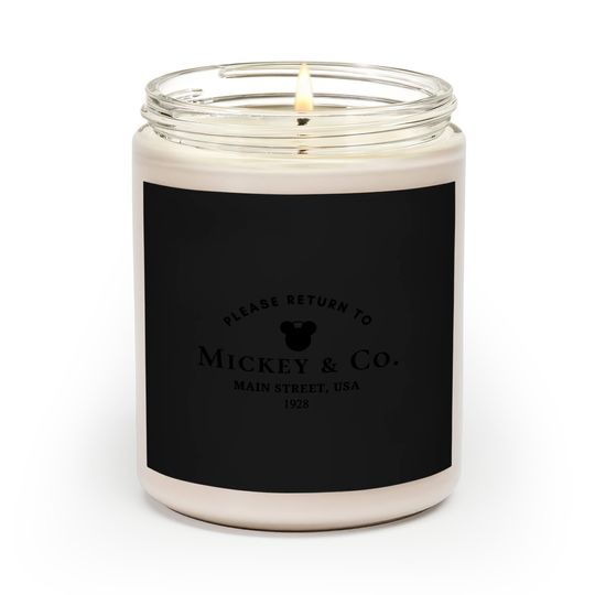 Return to Mickey & Co Unisex Scented Candles, Disney Trip Scented Candles, Cute Disney Mickey Scented Candles disneyworld Scented Candles