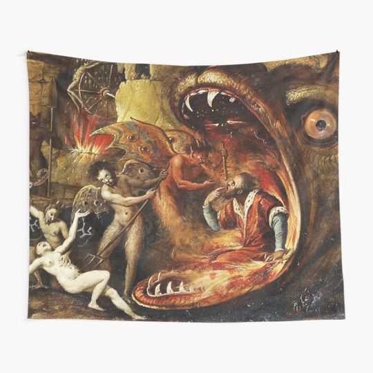 Discover An insight into Hell with demons Tapestry