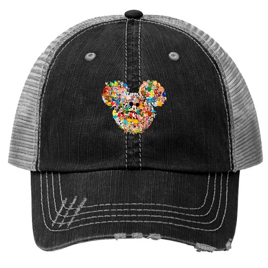 Disney All Characters Trucker Hats, Disney Mickey Trucker Hats, Disney Trip Trucker Hats, Daisy Trucker Hats