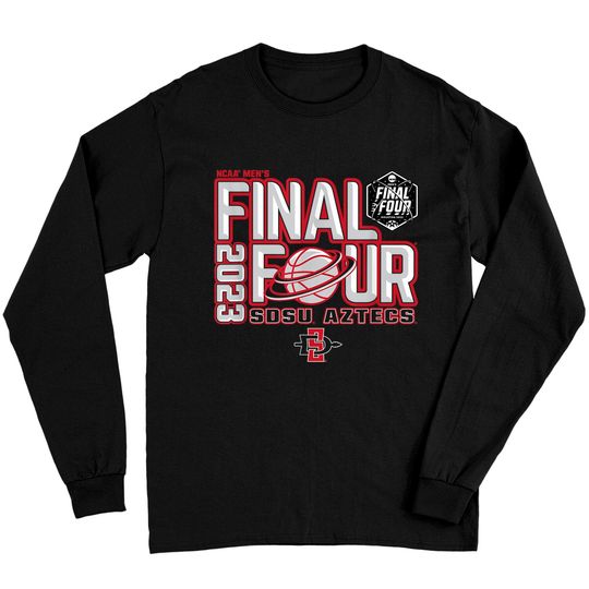 San Diego State Aztecs Final Four 2023 Basketball Dunk Black Long Sleeves
