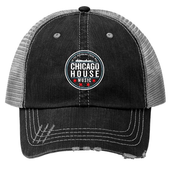 Chicago House Music - EDM DJ Vintage Trucker Hats Trucker Hats