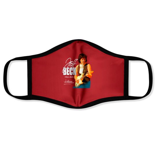 RIP Jeff Beck, Jeff Beck 1944 - 2023 Legends Never Die Face Masks