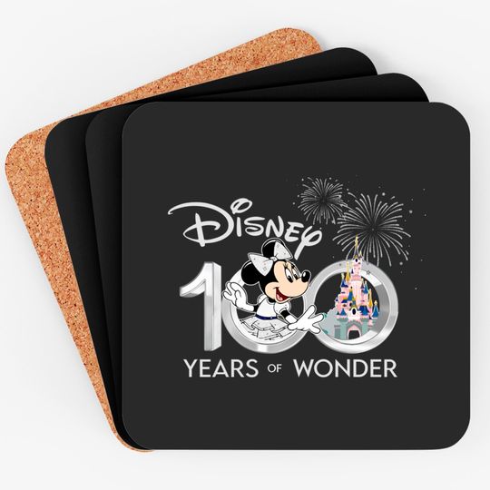Minnie Mouse Coasters, Disney 100 Years of Wonder Coasters Coasters, Disneyland 2023 Coasters