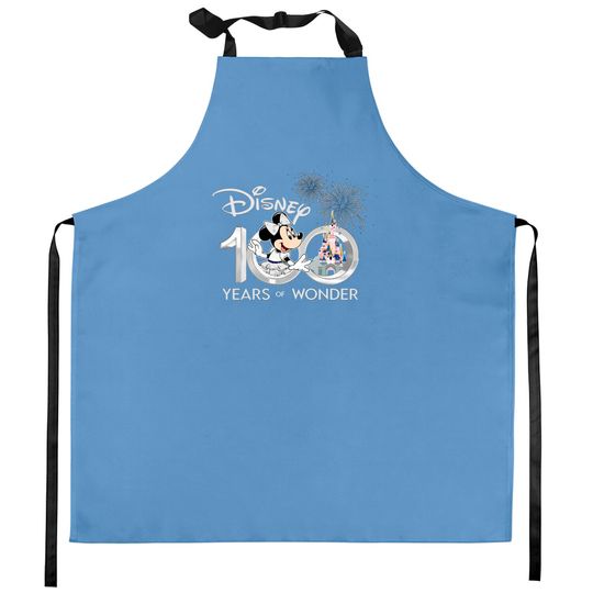 Minnie Mouse Kitchen Aprons, Disney 100 Years of Wonder Kitchen Aprons Kitchen Aprons, Disneyland 2023 Kitchen Aprons