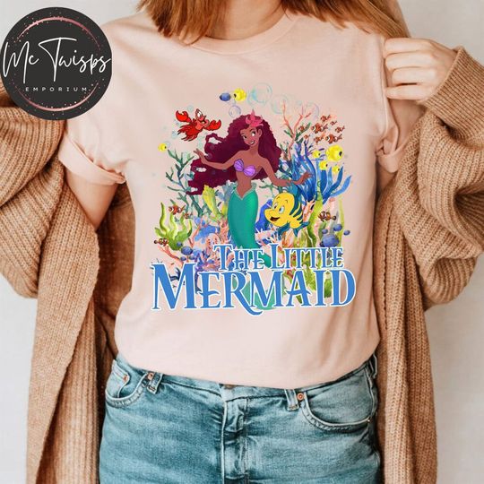 The little mermaid shirt, Afro Mermaid tee, Black mermaid shirt, Disney princess shirt