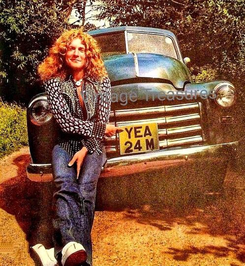 Robert Plant Posing with 1948 GMC Poster