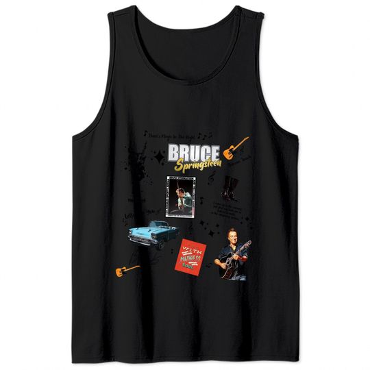 Vintage Bruce Springsteen Tank Tops , Bruce Springsteen Merch Tank Tops