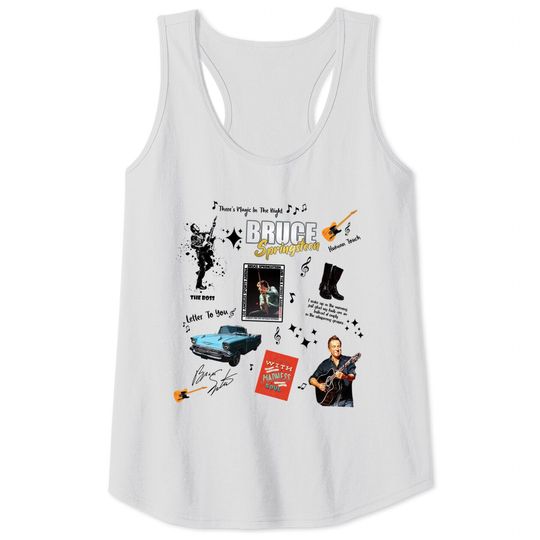 Vintage Bruce Springsteen Tank Tops , Bruce Springsteen Merch Tank Tops