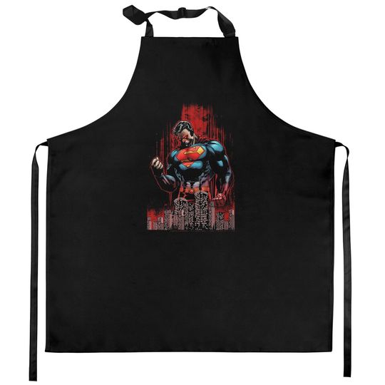 Superman Hero Streaks Kitchen Aprons