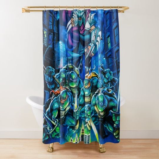 TMNT hyper stone Manhattan Shower Curtain