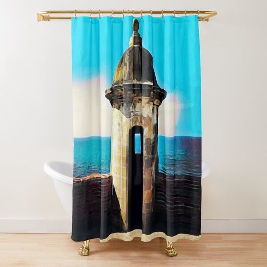 Old san Juan Puerto Rico San Cristóbal fort Shower Curtain