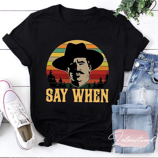 Tombstone Doc Holliday Say When Retro Vintage T-Shirt