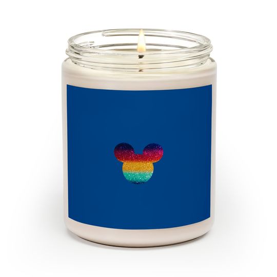 Pocket Sized Mickey Head Disney Scented Candles, Holographic Rainbow Character, Matching Family Vacation
