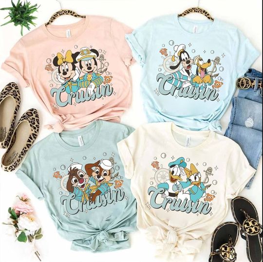 Mickey and Friends Disney Cruisin 25th Silver Anniversary At Sea Shirt