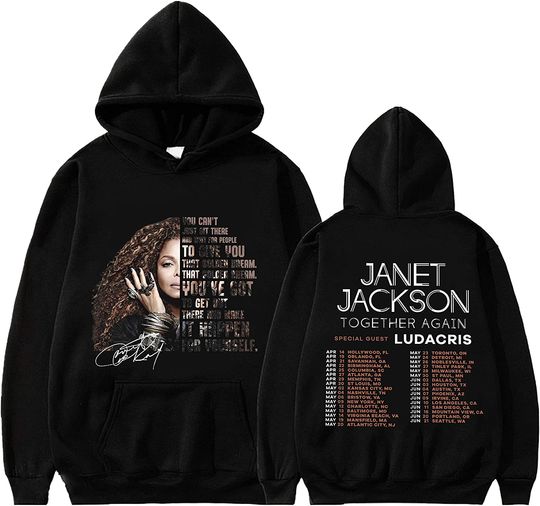 Double Sides Janet Jackson Together Again Tour 2023 Shirt, Janet Jackson Tour 2023 Hoodie