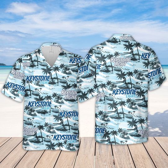 Keystone Light Hawaiian Sea Island Pattern hawaiian shirt, hawaii beer Loves Shirt, Summer Hawaii Shirt Beer