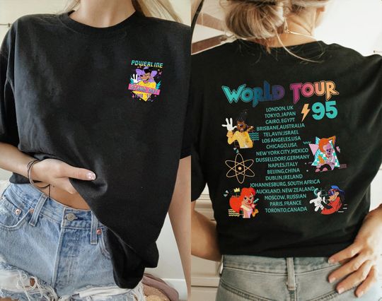 Vintage 90s Disney A Goofy Powerline Stand Out Tour 95 T Shirt