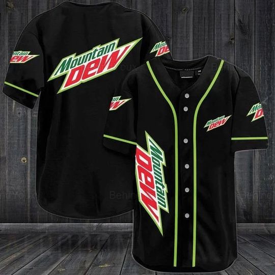 Mountain Dew Baseball Jersey, Mountain Dew