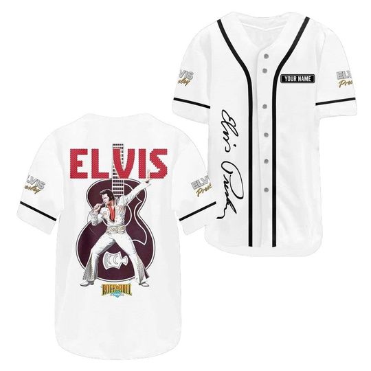 Elvis Presley Baseball Jersey, Music Custom Name Baseball Jersey Shirt