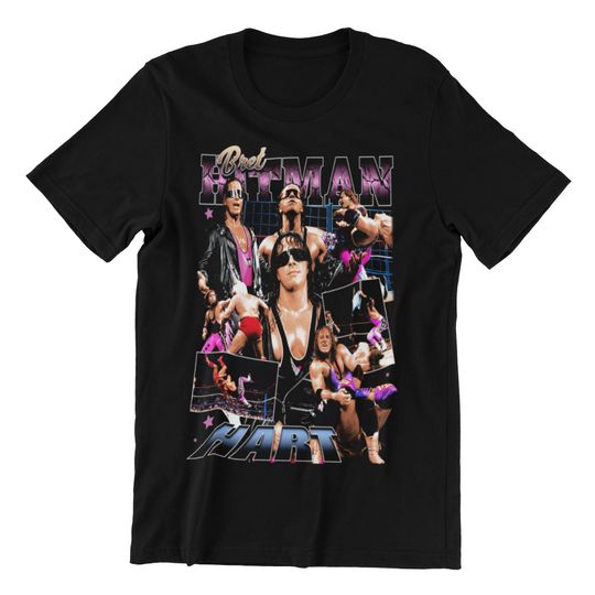 Bret Hart 90s Vintage Retro Tshirt | Bootleg Vintage T-shirt