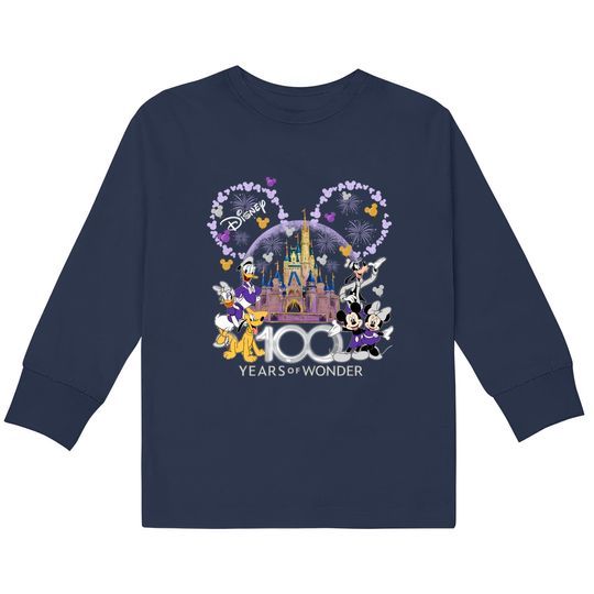 Disney 100 Years Of Wonder Kids Long Sleeve T-Shirts, Disney 100th Anniversary Kids Long Sleeve T-Shirts