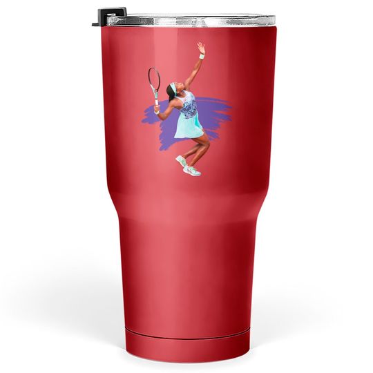 Discover Coco Gauff Playing Tennis Tumblers 30 oz