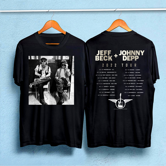 Jeff Beck and Johnny Depp 2022 Tour Shirt, Jeff Beck and Johnny Depp Tour Shirt