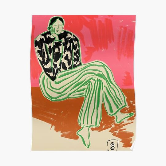 Discover calm woman portrait poster Premium Matte Vertical Poster