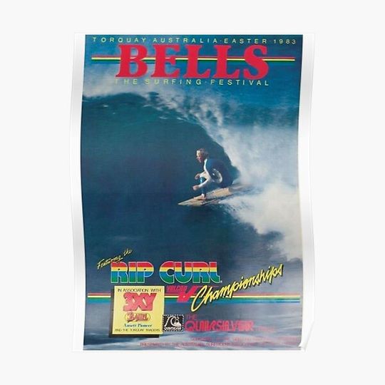 Discover vintage australia surfing poster 1983 Poster Premium Matte Vertical Poster