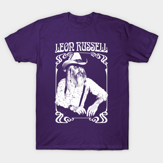 Leon Russell /// Retro 1970s Fan Design - Leon Russell - T-Shirt