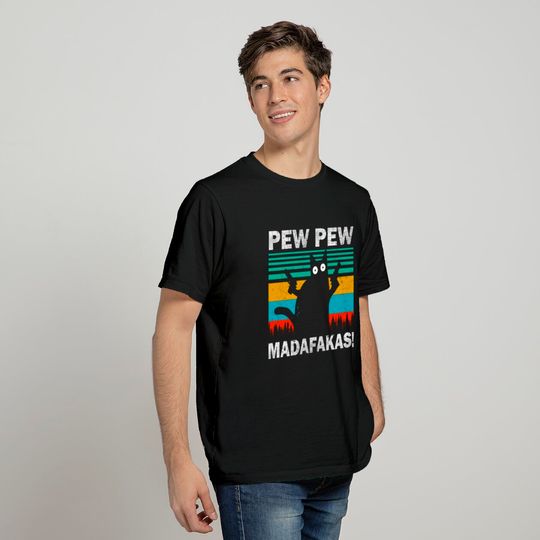 CAT PEW PEW MADAFAKAS VINTAGE T-shirt