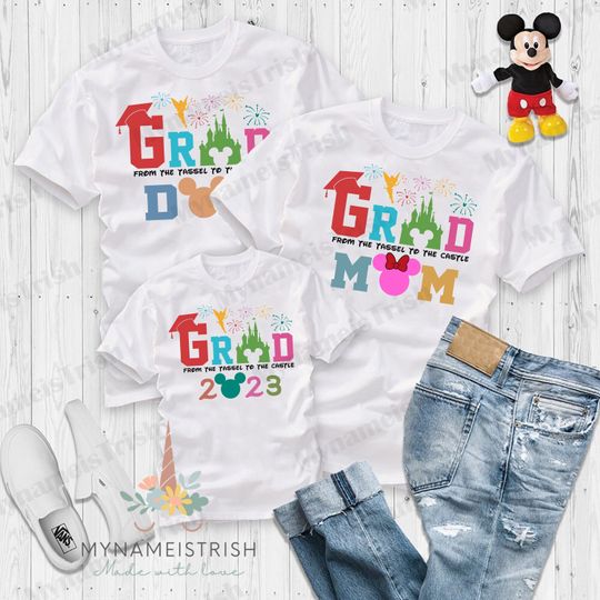 Disney Graduate Shirt, Disney From Tassel to the Castle Graduation Shirt, Disney Family Graduation Shirt