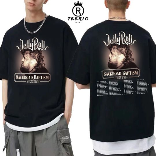 Jelly Roll 2023 Tour Shirt, Jelly Roll Backroad Baptism 2023 Tour Shirt