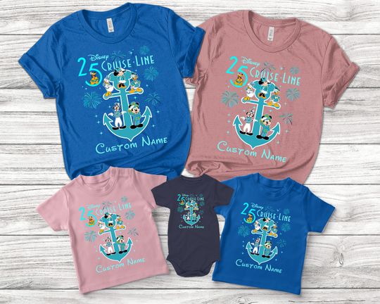 Personalized Disney Cruise Line 2023 Shirt/25th Silver Anniversary at Sea Shirts