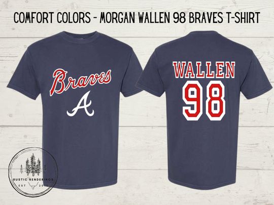 98 Braves Wallen Western Baseball T-Shirt