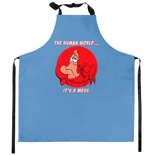 Disney The Little Mermaid Kitchen Aprons, Sebastian Crab The Human World
