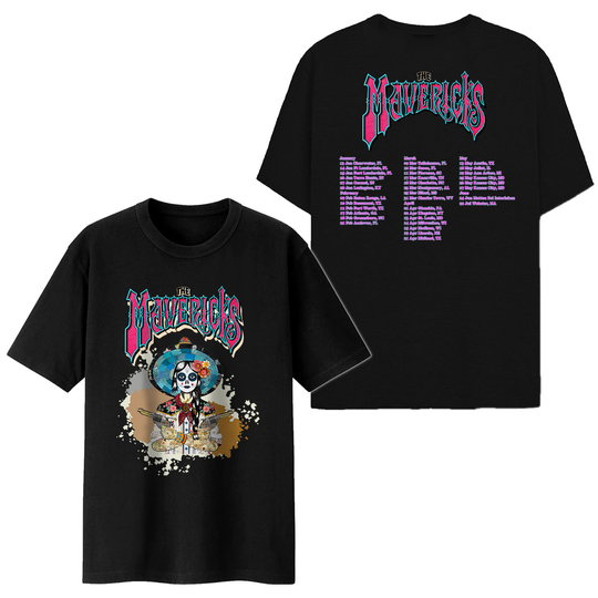 The Mavericks 2023 Tour Shirt, Mavericks Band Double Sided T-Shirt